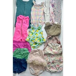 Baby Bundle Girls 18 Months Clothes Lot Spring Basics Trendy Cute 15 Pieces